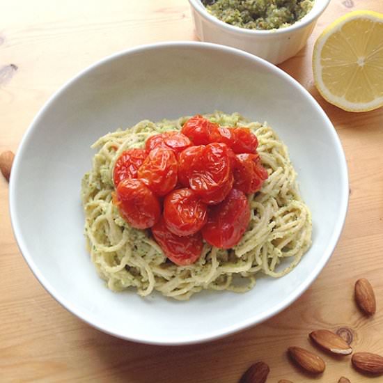 Avocado Pasta with Cilantro Pesto
