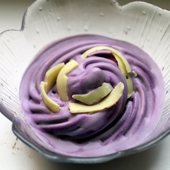 Creamy Violet Ice Cream