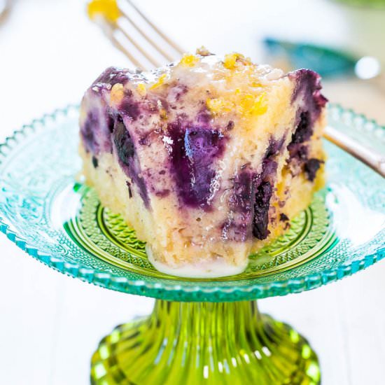 Blueberry Lemon Cake w/ Lemon Glaze