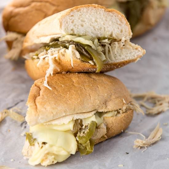 Slow Cooker Chicken Philly Sandwich