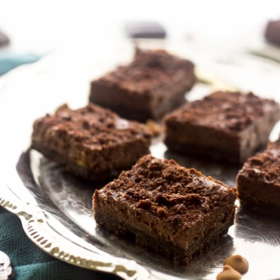 Lighter Chocolate Cheesecake Bars
