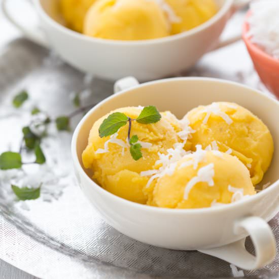 Coconut Mango Sorbet