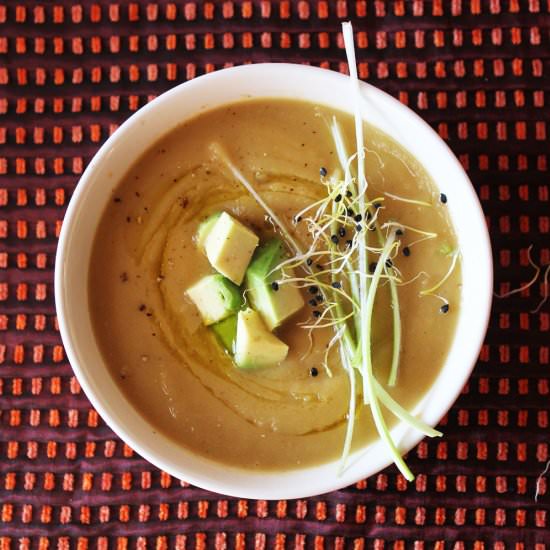 Spicy Sweet Potato & Leek Soup