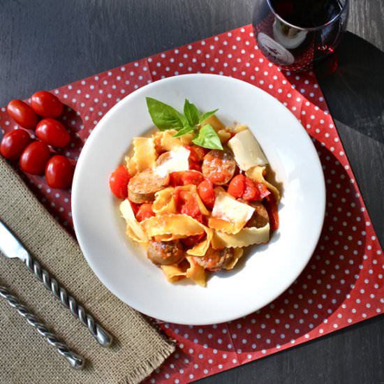 Sausage and Red Pepper Pasta