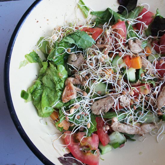 Rustic Chicken Salad with Sprouts