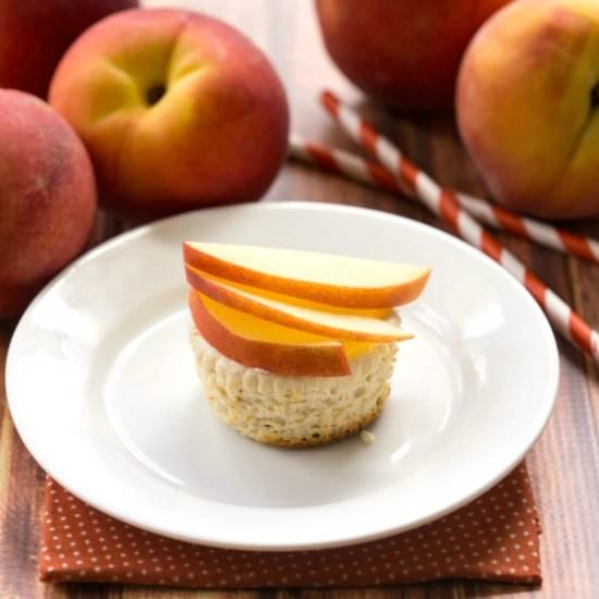 Individual Peach Pie Cheesecakes