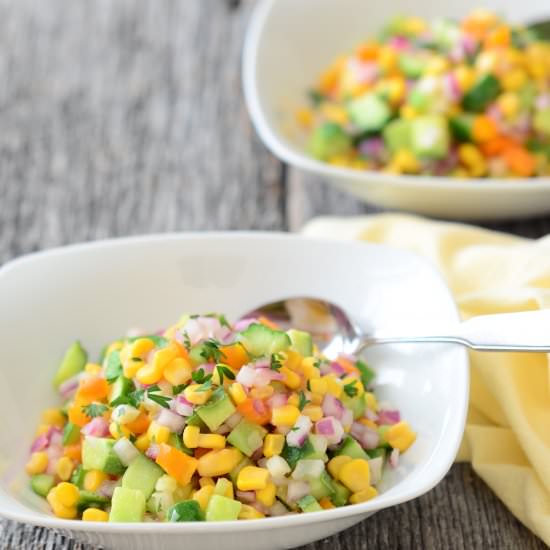 Cucumber Corn Relish Salad