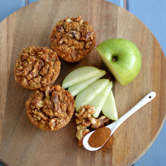 Healthy Apple Walnut Muffins