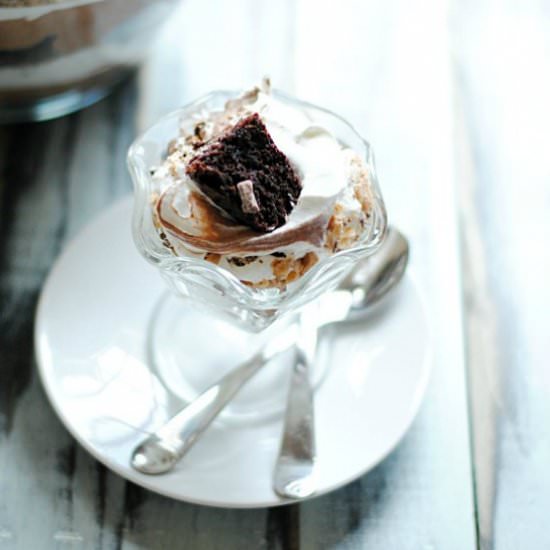 Brownie and Toffee Trifle