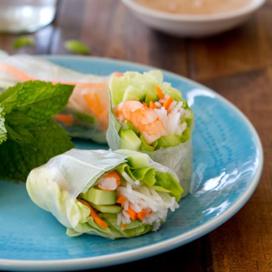 Shrimp and Mint Summer Rolls