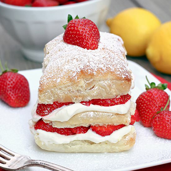 Strawberry Lemon Cream Napoleons