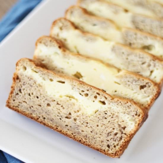 Cream Cheese Filled Banana Bread