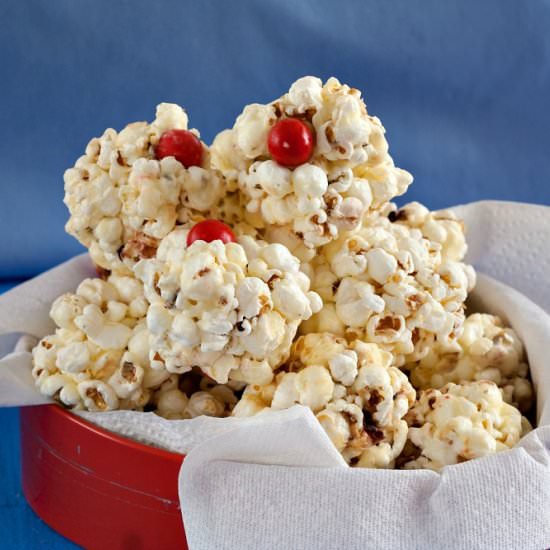 Sweet Popcorn Snowballs