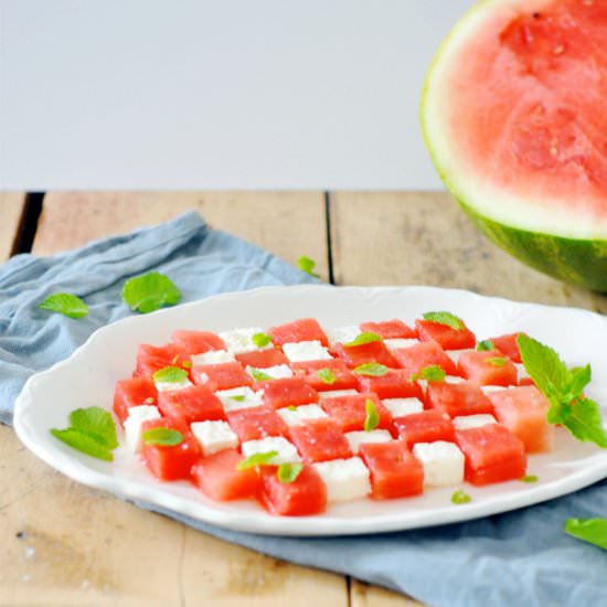 Melon Salad, Blueberry Balsamic