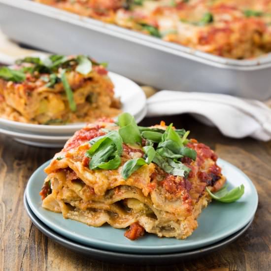 Zucchini & Pesto Ricotta Lasagna