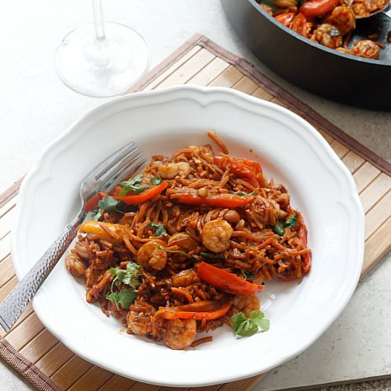 Shrimp and Sweet Potato Noodles