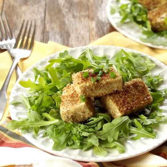 Sunflower Seed Crusted Tofu