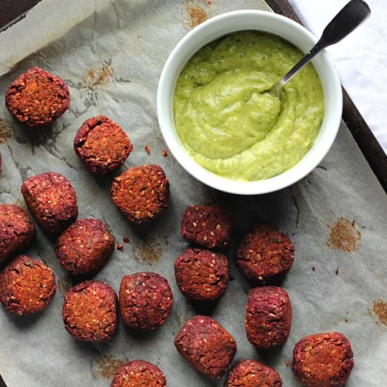 Baked Beetroot Falafels