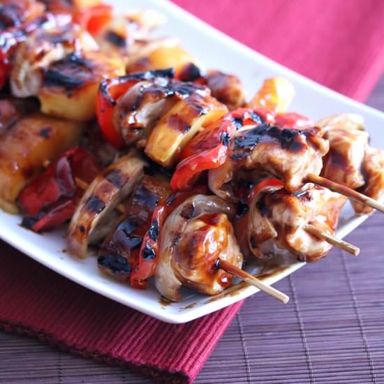 Teriyaki Pineapple Chicken Kabobs