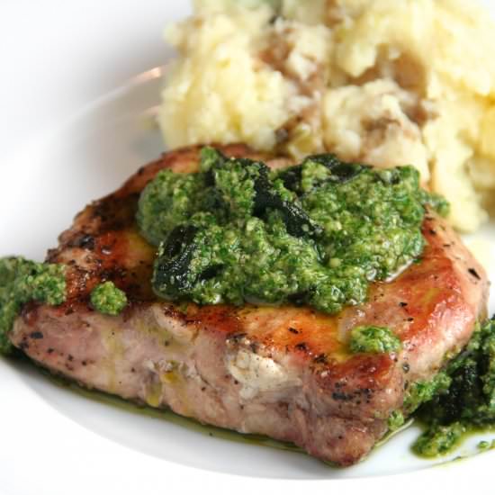 Pork Chops with Salsa Verde