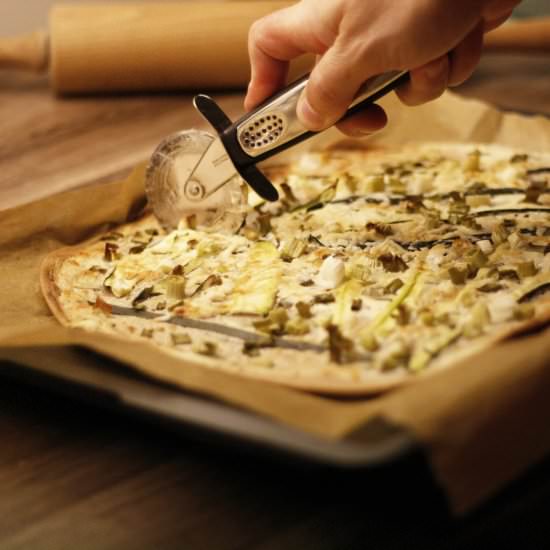 Tarte Flambée with Goat and Sheep
