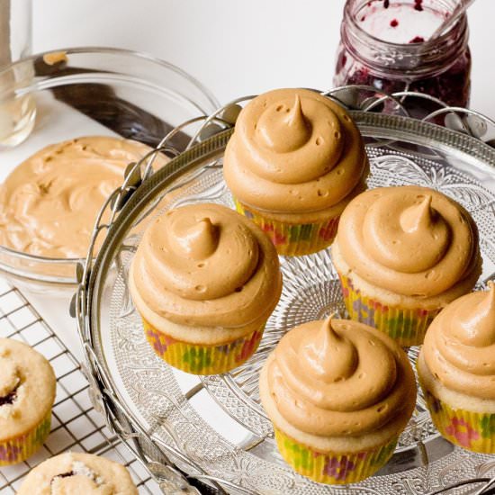 Peanut Butter and Jelly Cupcakes