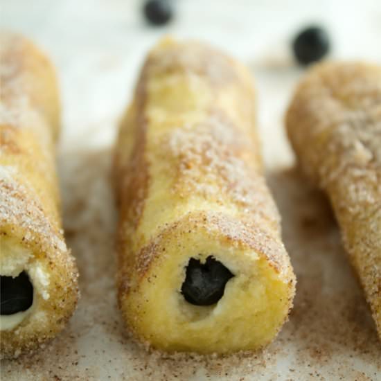 Blueberry French Toast Roll-Ups