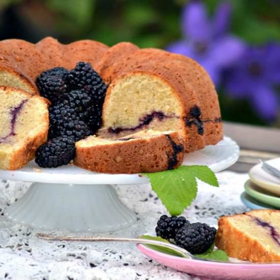 Lemon Blackberry Pound Cake