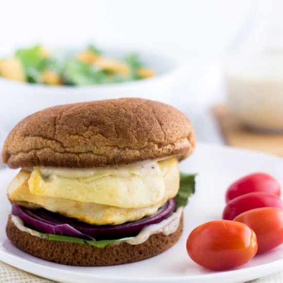 Whole Wheat Chicken Caesar Burgers