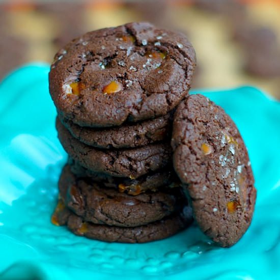 Salted Caramel Chocolate Cookies