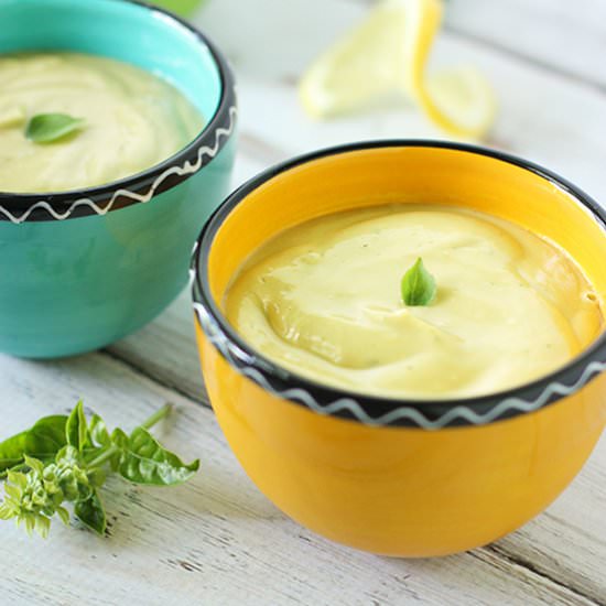 Lemon Basil Avocado Soup