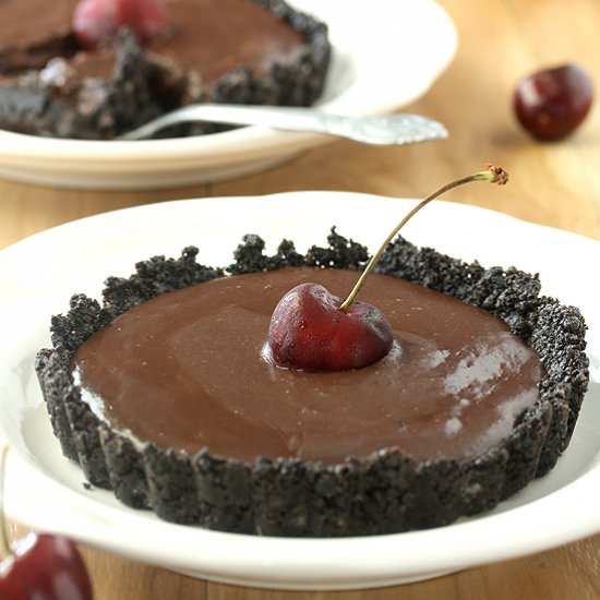 No Bake Chocolate Cherry Tartlets