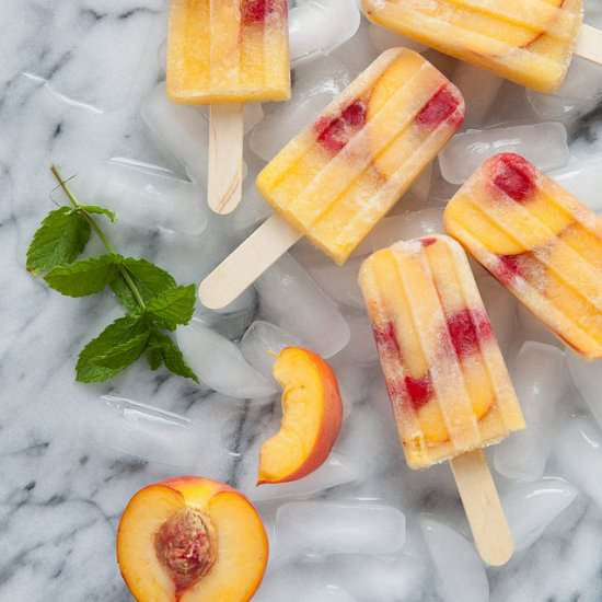 Peach Sangria Popsicles