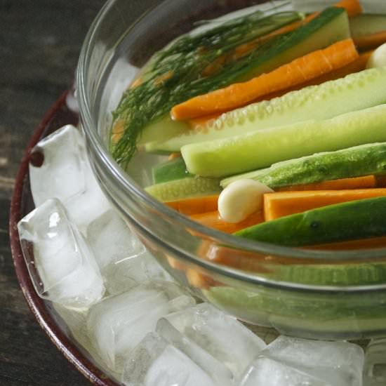 Crunchy Pickles with Dill + Garlic