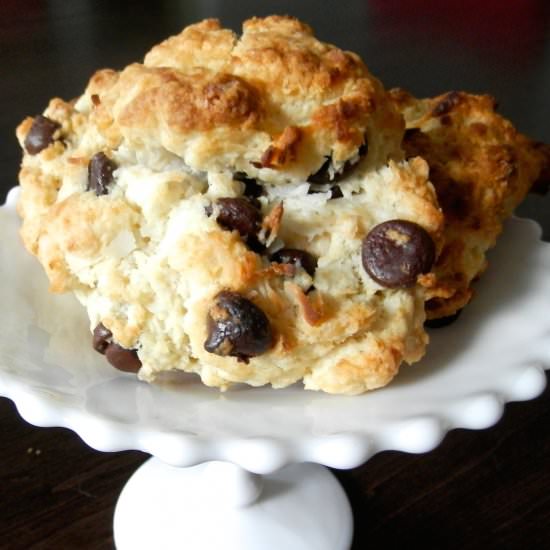 Coconut Chocolate Chip Scones