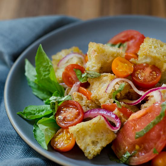 Three-tomato Panzanella Salad