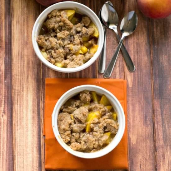 Brown Sugar Peach Crumble