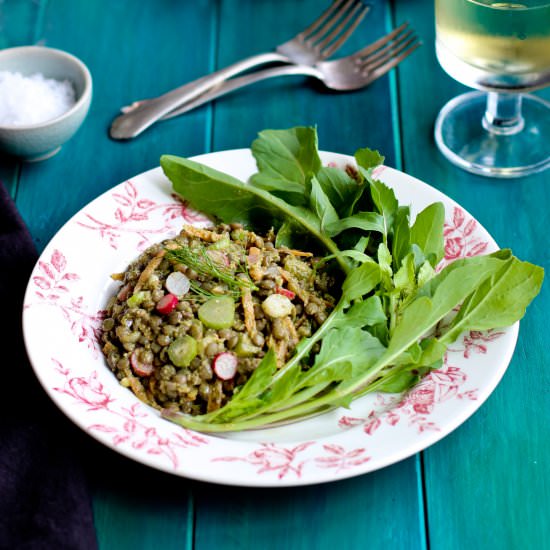 French Green Lentil Salad