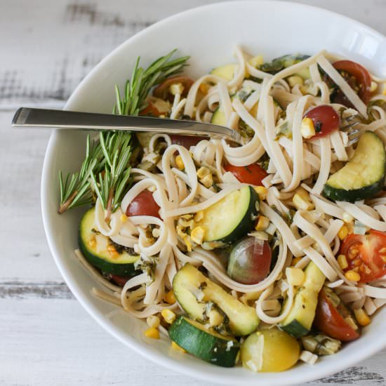 Linguine with Summer Vegetables