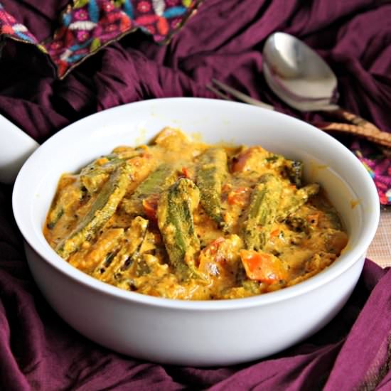 Spicy And Creamy Okra