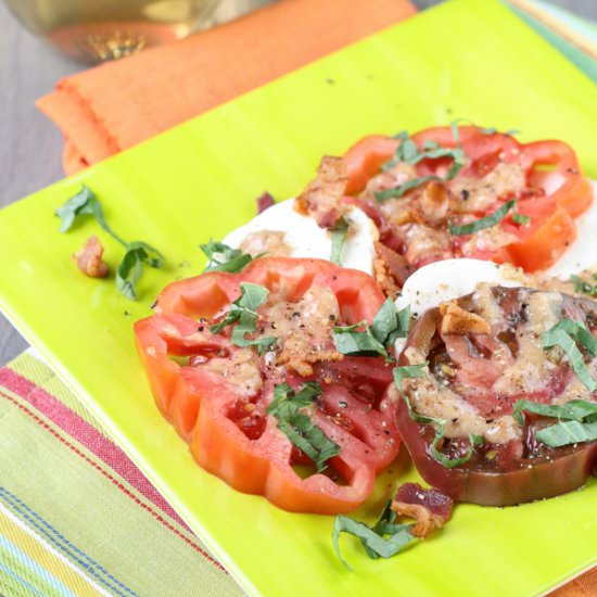 Hot Bacon Caprese Salad
