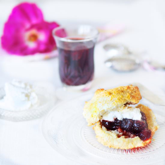 Scones with Strawberry Jam