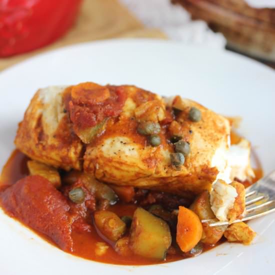 One Pan Moroccan Fish