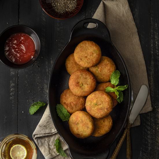 Paneer & Mixed Vegetable Cutlets