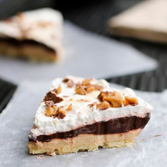 4 Layer Peanut Butter Chocolate Pie