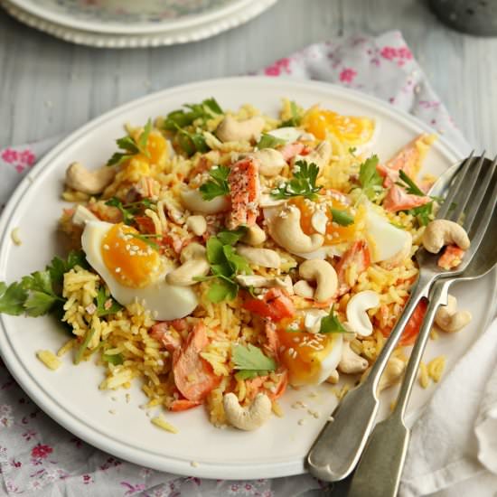 Rice, Egg and Trout Salad
