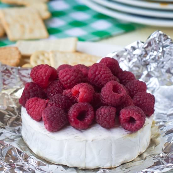 Grilled Brie with Raspberries