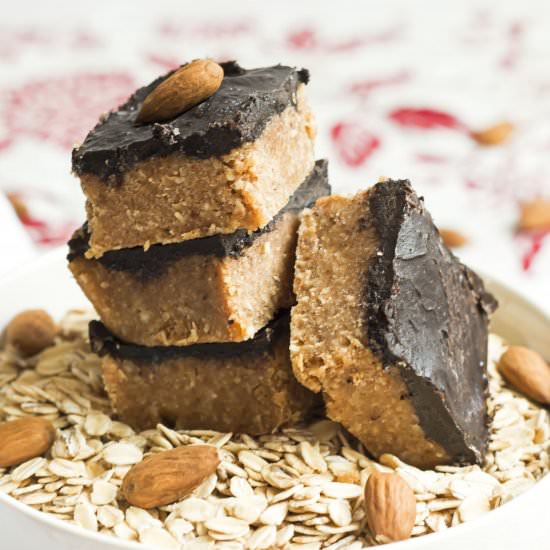 Raw Choco-Glazed PB Squares