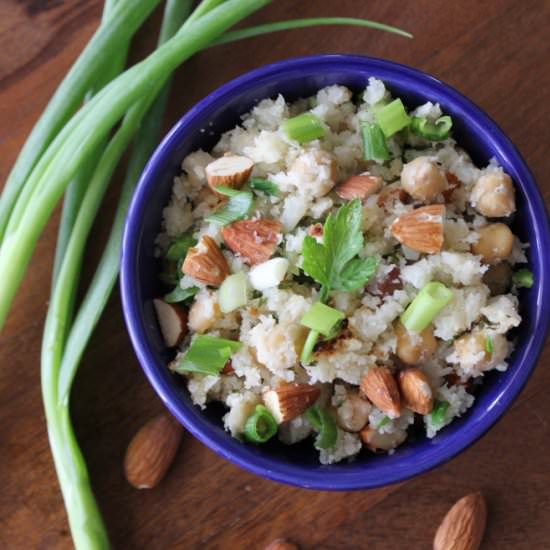 Cauliflower Rice Almond Salad