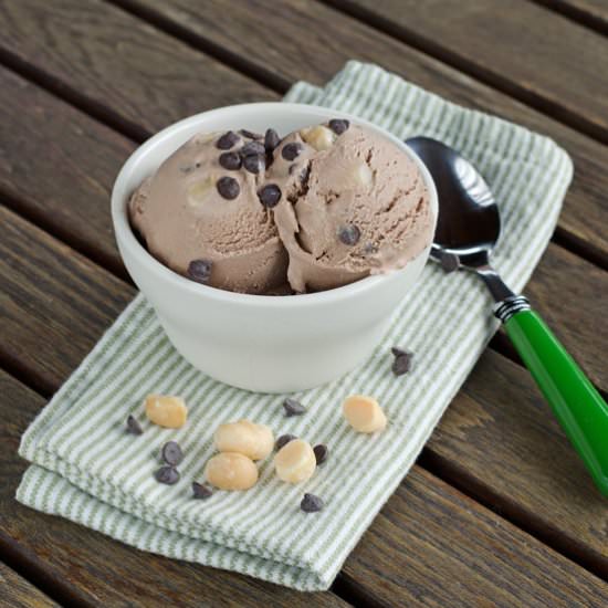 DOUBLE CHOCOLATE MACADAMIA ICECREAM